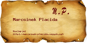Marcsinek Placida névjegykártya